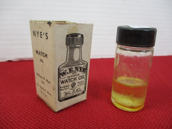 W.F. Nye Superior Watch Oil with Original Box