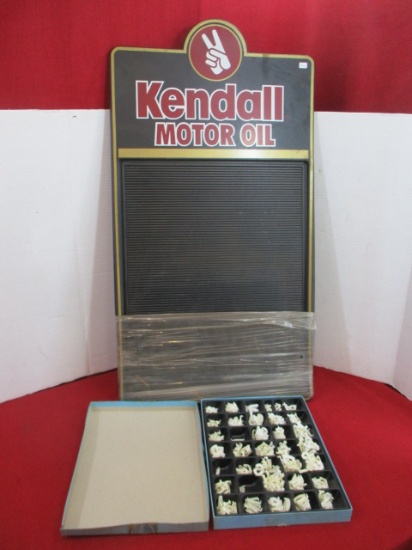 Kendal Motor Oil Advertising Board w/ Letters