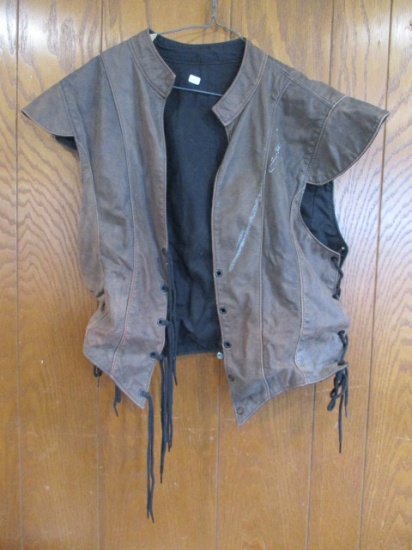 Leather Biker's Vest