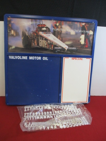Valvoline Motor Oil Pricing Board