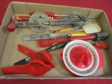 Vintage Red Handled Kitchenware + More