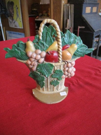 Cast Iron Flower Pot Door Stop