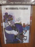 1970'a Minnesota Vikings Carl Eller Autographed Poster