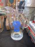 Pabst Blue Ribbon Advertising Glass Pitcher