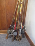 Large Mixed Fishing Rod & Reel Lot