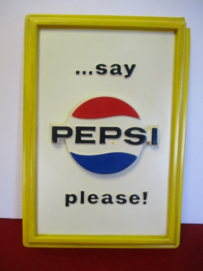 Vintage Pepsi Vaccuform Advertising Sign