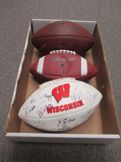 Wisconsin Badger Team Autographed Football