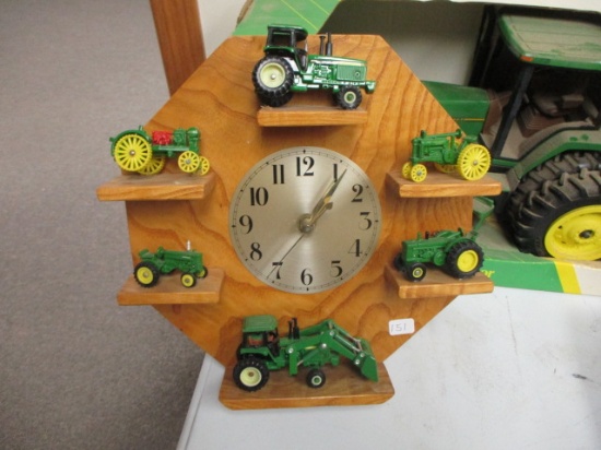 John Deere 1:64 Scale Die Cast Tractor Clock