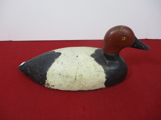 Hand Carved Wooden Canadian Maritime Decoy-Canvasback