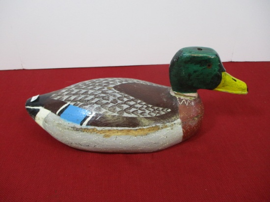 Hand Carved Wooden Canadian Maritime Decoy-Mallard