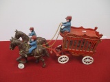 Cast Iron Overland Horse Drawn Circus w/ Riders