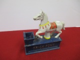 Trick Pony Cast Iron Carousel Mechanical Coin Bank
