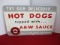 *A & W Hot Dog Metal Advertising Sign