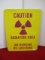 Caution Radiation Area Embossed Metal Sign