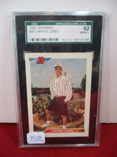 SGC Graded 1992 Bowman Chipper Jones Trading Card