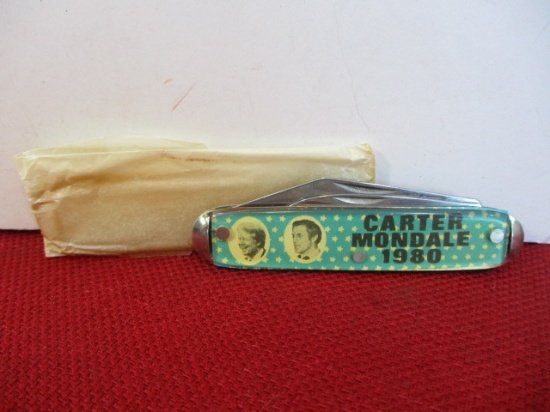 NOS 1980 Jimmy Carter/Walter Mondale Campaign Pocket Knife-A