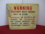 Early Warning Painted Metal Sign11
