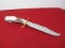Marble's Gladstone-Brass/Stag Crown Bowie Style Knife