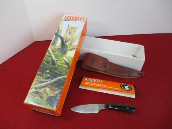 Marble's Gladstone-Brass Pinned Mini Caper Fixed Blade Knife