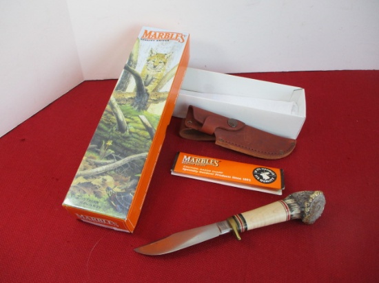 Marble's Gladstone-Campcraft Maple/Crown Stag Fixed Blade Knife
