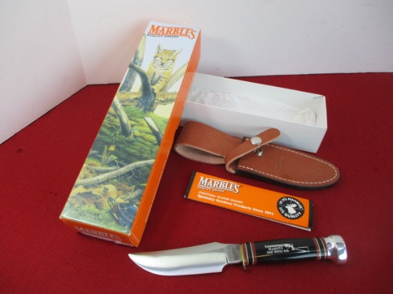 Marble's Gladstone-Game Getter Edition Buffalo/Aluminum Fixed Blade Knife