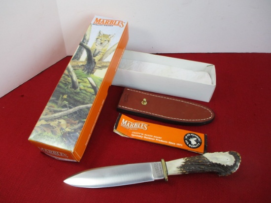 Marble's Gladstone-Stag Crown/Brass San Francisco Dagger
