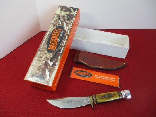 *Marble's Gladstone-S.M.N. Exclusive Bone/Aluminum Fixed Blade Knife #1 of 50