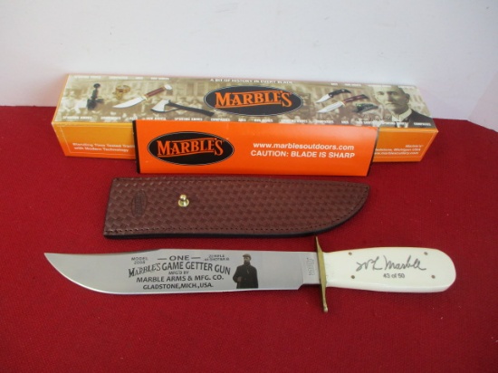 *SPECIAL ITEM-Marble's Model 2008 Trailmaker Game Getter Full Guard Knife #43 of 50.