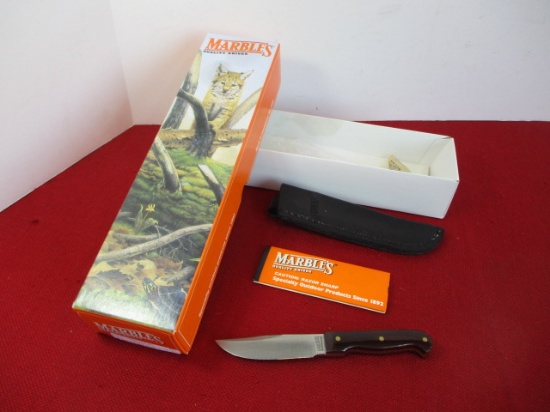 *Marble's Gladstone-(One of a Kind) Brass Pinned Red Micarta Special Mini Knife