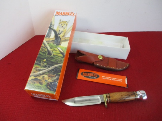 *Marble's Gladstone-"SAMPLE" Custom 2003 Brown Safari Wood/Aluminum Knife