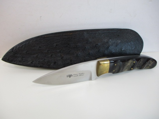 Tinus Beukes South Africa-Brass Pinned Impala Fixed Blade Knife