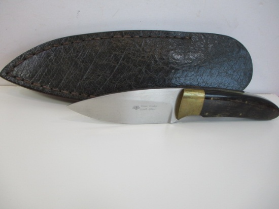 Tinus Beukes South Africa-Brass Pinned Bone Fixed Blade Knife