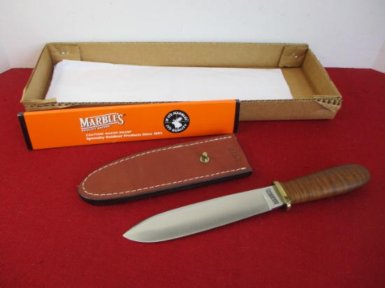 Marble's Gladstone-Tigerwood/Brass 6.5" Dagger