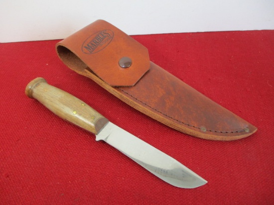 Marble's Gladstone-Brass Pinned Wood Fixed Blade Knife