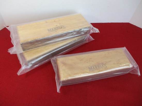 Marble's Gladstone-Birdseye Maple NOS Collectors Boxes-Lot of 3