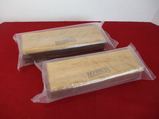 Marble's Gladstone-Birdseye Maple NOS Collectors Boxes-Lot of 2