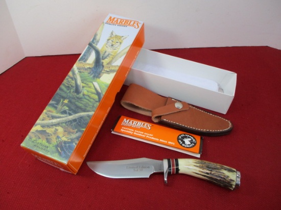 *Marble's Gladstone-1999 Limited Edition 1 of 50 Bison Stag Fixed Blade Knife