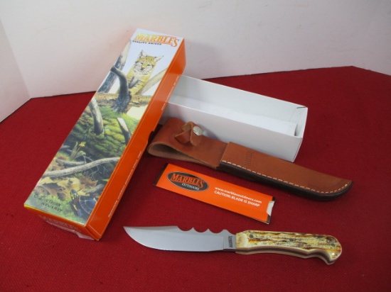 *Marble's Gladstone-Stag Bone Custom Hunting Knife