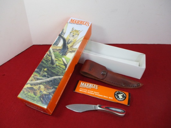 Marble's Gladstone-RWB Brass Pinned Custom Fixed Blade Knife