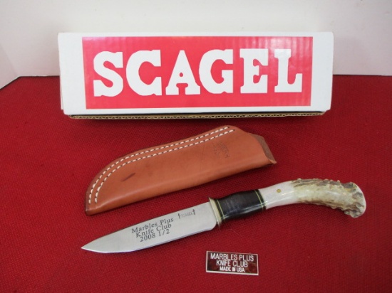 *SPECIAL ITEM-SCAGEL Marble's Plus (1 of 2) Brass Pinned Stag Crown Knife