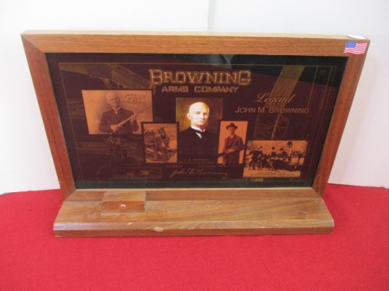 John M. Browning Arms Company Wood/Glass Store Counter Display