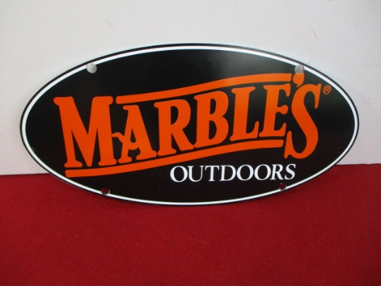 Marble's Gladstone- "Marble's Outdoors" Aluminum Advertising Sign
