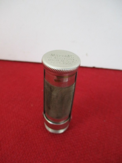 Marble's Gladstone-Nickel Plated Brass Waterproof Match Safe-A