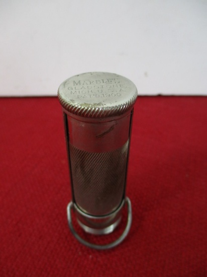 Marble's Gladstone-Nickel Plated Brass Waterproof Match Safe-E