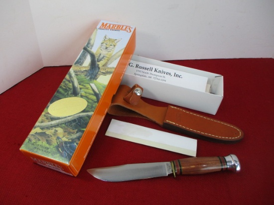 Marble's Gladstone-Expert Tigerwood/Aluminum Fixed Blade Knife