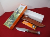 Marble's Gladstone-LYNX Leather/Aluminum Fixed Blade Knife