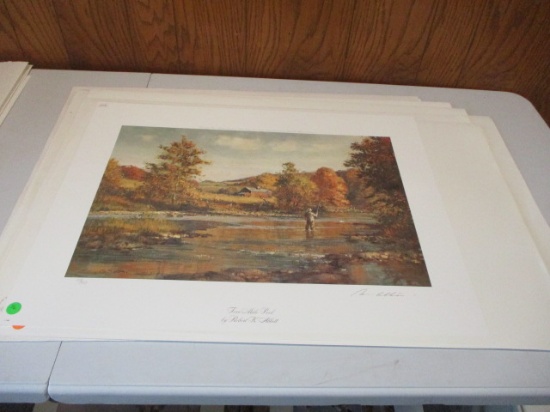 Robert K. Abbett Unframed Artwork-Lot of 8