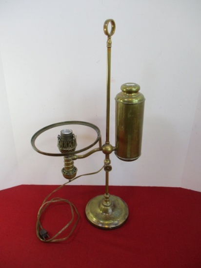 Brass Electrified Oil Lamp