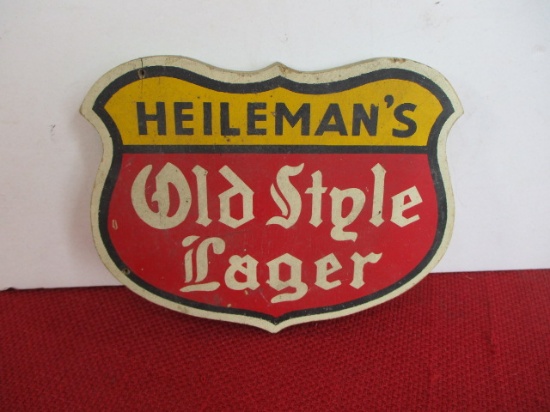Heileman's Old Style Lager Wooden Advertising Sign