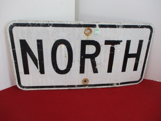 NORTH Reflective Metal Sign